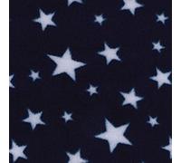 Printed Polar Fleece Fabric Material - Stars Navy, 1Mtr 150cmx100cm
