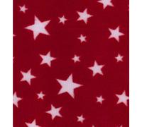 Printed Polar Fleece Fabric Material - Stars RED, 1Mtr 150cmx100cm