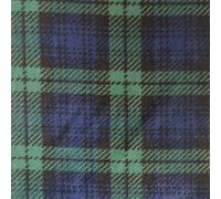 Printed Polar Fleece Fabric Material - Tartan Green, 1Mtr 150cmx100cm