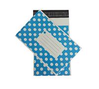 Printed Polka Dot Mailing Bags 162mm x 230mm Blue - Pack of 50