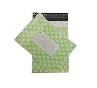 Printed Polka Dot Mailing Bags 320mm x 440mm Green - Pack of 50