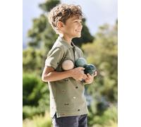 Printed polo shirt for boys khaki