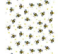 Printed Polycotton Craft Fabric Material - BUMBLEBEES, 1Mtr 110cmx100cm