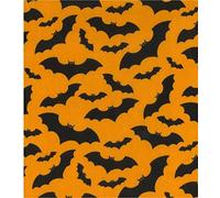 Printed Polycotton Craft Fabric Material - Halloween Bats, 1/2Mtr 110cmx50cm