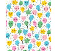 Printed Polycotton Craft Fabric Material - Happy Balloons, 1/2Mtr 110cmx50cm