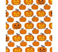 Printed Polycotton Craft Fabric Material - Jack-O'-Lanterns, 1Mtr 110cmx100cm