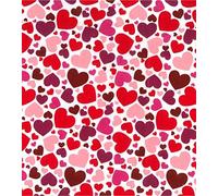 Printed Polycotton Craft Fabric Material - Love Hearts, 1/2Mtr 110cmx50cm