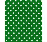 Printed Polycotton Craft Fabric Material - Polka DOTS ON Emerald, 10Mtr 1000cmx110cm