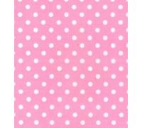 Printed Polycotton Craft Fabric Material - Polka DOTS ON Pink, 1Mtr 110cmx100cm