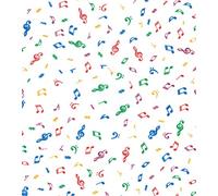 Printed Polycotton Craft Fabric Material - Rainbow Notes, 1Mtr 110cmx100cm