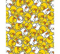 Printed Polycotton Craft Fabric Material - Rubber Ducks, Sample 10cm X 10cm
