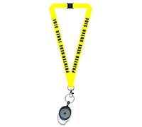 Printed Products 1 x Personalised Lanyard With Retractable Keyring. Lanyard for holding a name badge, ID card or keys. Red, Blue, Black, Yellow, White (Yellow)