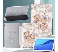 Printed PU Leather Ultra slim lightweight Folio Flip Tablet Stand Smart Cover Case Fit Huawei MediaPad T3 10 9.6" Tablet (MediaPad T3 10 9.6", 11.bear with love)