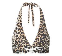 Printed Recycled Materials Tie-Up Bikini Top Leopard S / 36DK
