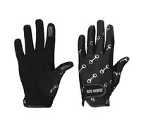 Printed riding gloves Red Horse
