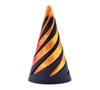 Printed Rotating Spirals Cone Fidget Toy, Impossible Spirals Cone Passthrough Sculpture, Pass Through Pyramid Fidget Toy, Colorful Relaxing Toys for Stress and Anxietys Relief