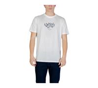 Printed Round Neck Short Sleeve T-Shirt - male - Armani Exchange - T-Shirts - White - S - Tops S