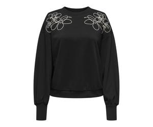 Printed round neck sweatshirt for women Only Brooke Noir L