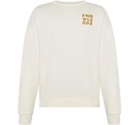 Printed round-neck sweatshirt KnowledgeCotton Apparel Blanc M