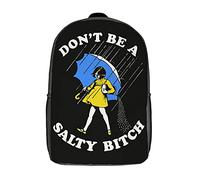 Printed School Backpack Don't Be A Salty Bitch Students Bookbag Large Capacity Backpack for Hiking, Camping, Work, 42X32X14Cm