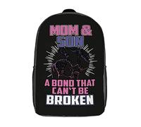Printed School Backpack Mom Son Bond Backpack Lightweight School Bags for Travel, Hiking, Work, 42X32X14Cm