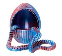 Printed Serpent Toy - Articulated Creature Display Piece, Mechanical Style Shell Container | Flexible Wiggling Figure Curiosity Gadget Decorative Sculpture Stress Relief Plaything for Desk Shelf Vehic