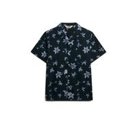 Cabana Print Short Sleeved Shirt Blue Flower XXL