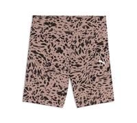 Printed Shorts Girl Puma Essential Graphic Animal Beige 12 ans
