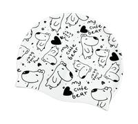 Printed Silicone Swimming Cap Swim Hat to Reduce Water Resistance and Protect Hair From Chlorine Nonslip Bathing Cap