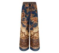 Printed silk Trousers with drawstring - female - Zimmermann - Wide Trousers - Multicolor - M - Trousers M