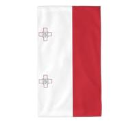 Printed Skin-Friendly Flag of Malta Absorbent Towel, absorbs Water and Dries Quickly, Suitable for Bathroom and Travel