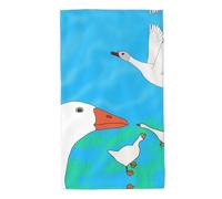 Printed Skin-Friendly Happy White Goose Absorbent Towel, absorbs Water and Dries Quickly, Suitable for Bathroom and Travel