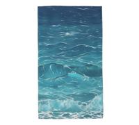 Printed Skin-Friendly The deep Blue sea Absorbent Towel, absorbs Water and Dries Quickly, Suitable for Bathroom and Travel