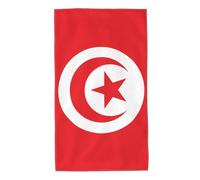 Printed Skin-Friendly Tunisian Flag Absorbent Towel, absorbs Water and Dries Quickly, Suitable for Bathroom and Travel
