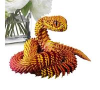 Printed Snake - Articulated Flexible Fidget Toy | Joint Movable Animal Model Ornaments | Creative Funny Snake Toy | Crystal Snake Flexible Joints Home Decor Executive Desk Toys For Home Desk