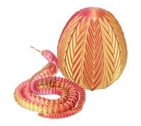 Printed Snake Egg - Gear Egg with Snake Inside, Printed Fidget Animals, Crystal Snake Flexible Joints Home Decor Executive Desk Toys, Cute Rotary Egg Toy for ADHD