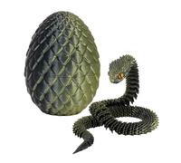 Printed Snake Egg - Polylactic Acid, 3D Printed Dragon Snake Toy, Articulated Sensory Desk Toys | Flexible Movement, Fidget Toy For Kids And Adults, Stress Relief Gift
