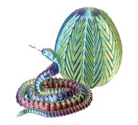 Printed Snake in Egg, Printing Snake Egg with Snake Inside, Crystal Snake and Eggs Toy, Full Articulated Snake Fidget Toy, Home Office Decor