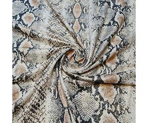 Printed Snake Skin Gold Foil Viscose Jersey Fabric Stretch Kids Animal Print 58" (Pre Cut 1 Meter)
