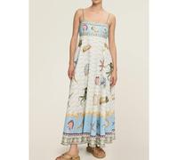 Printed Square Neck Maxi Cami Dress- Light Blue Dresses Everyday The Label Blue 14
