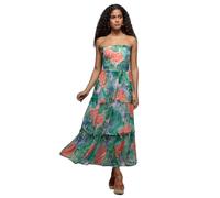 Printed Strapless Maxi Dress Women Goddiva Multicolore 36