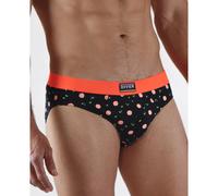 Printed stretch cotton briefs Admas Fruits (x2) Bleu M