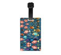 Printed Submarine Reef Fish Luggage tag Hanger, Easy to Identify, Easy to Hang, Suitable for suitcases, Backpacks and Handbags