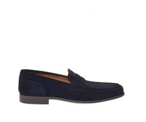 Printed Suede Loafer - male - Baldinini - Loafers - Blue - 8 UK - Shoes 8 UK
