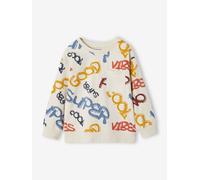 Printed Sweatshirt-Style Top for Boys ecru