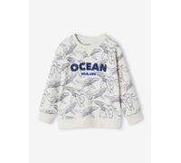 Printed Sweatshirt-Style Top for Boys marl white