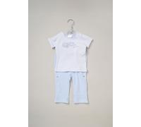 Printed T-Shirt and Adjustable Trouser Outfit Set Rock a Bye Baby Baby Blue 0-3 m