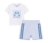 Printed T-shirt and Shorts Set - unisex - Boss - Kids Sets - White - 12 M | 80 CM - Kids 12 M | 80 CM
