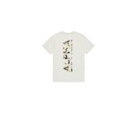 Alpha Industries Backprint Camo Print Short Sleeve T-shirt White XL Men