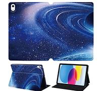 Printed Tablet Case for iPad 10th Generation 2022 10.9 Inch, Slim Hard Back 10th Gen Cover iPad Protective Smart Stand Case for iPad 10 Generation 10.9" (blue planet)